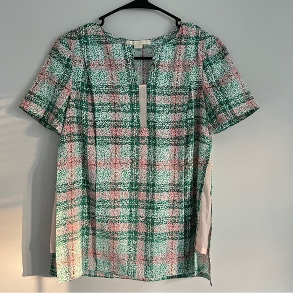Cooper & Ella Green & Pink Blouse – Spring Ready! 🌸💚